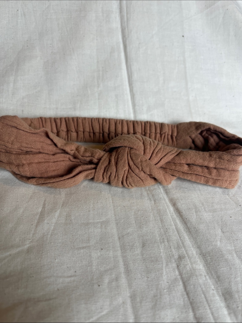 Rylee + Cru Knotted Fabric Headband in Brown - Girls Hair Accessory